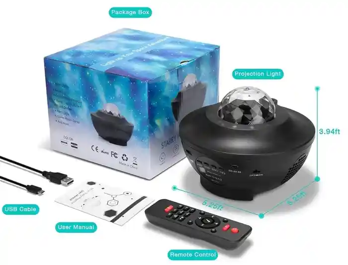 Galaxy Projector Star Starry Sky LED Night Light Projector Moon Lamp USB Bedroom Lamp Universal Mini LED Lights Projector Interior Ambient Decoration